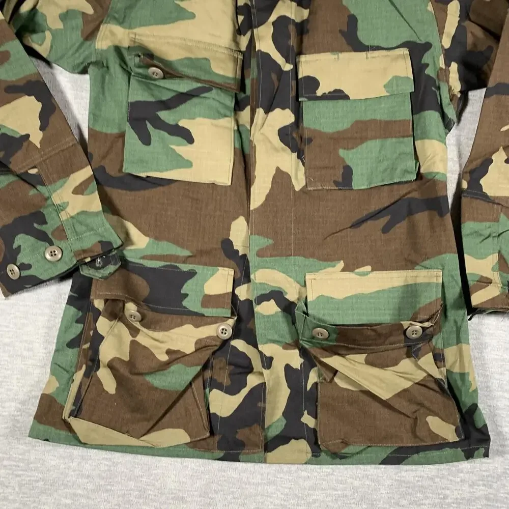 Vintage American Apparel Field Jacket Mens XS Woodland Camo Hot Weather BDU 80s